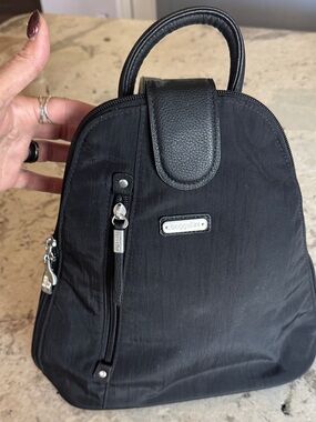 Baggallini Black Compact Mini Backpack with Top Handle